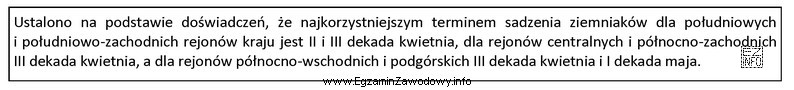 Ustal optymalny termin sadzenia ziemniaków w północno-wschodniej Polsce 