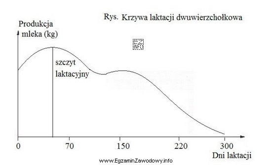 Przebieg laktacji według przedstawionej na rysunku krzywej jest charakterystyczny 