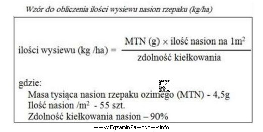 Na podstawie danych z tabeli oblicz, ile kilogramów nasion 