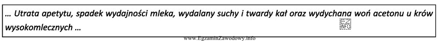 Przedstawione objawy świadczą o wystąpieniu