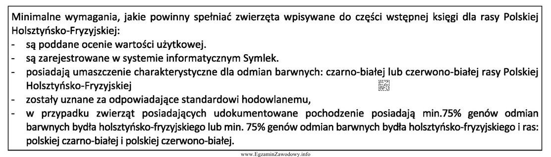 Zamieszczone zasady wpisu do księgi hodowlanej dotyczą