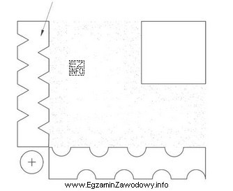 Zgodnie z normą PN-B-01027 lipiec 2002 na rysunku wskazano strzałką 