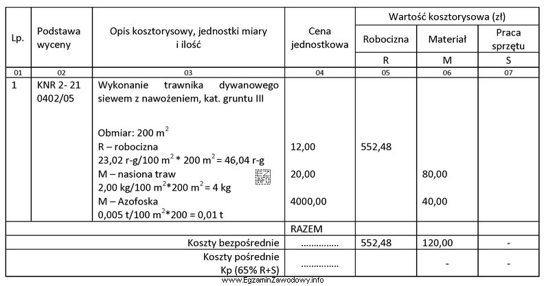 Ile wynoszą koszty pośrednie założenia trawnika dywanowego 