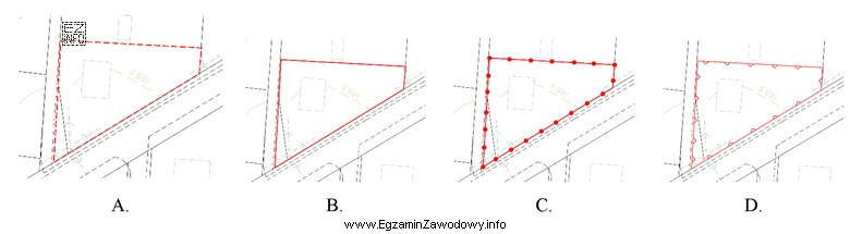 Na którym rysunku fragmentu mapy zasadniczej do celów 