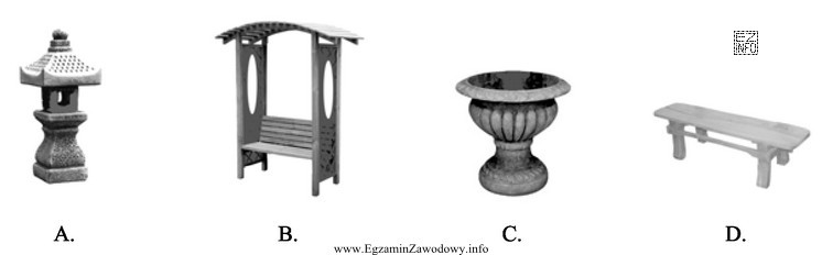 Wskaż element małej architektury charakterystyczny dla ogrodu w stylistyce 