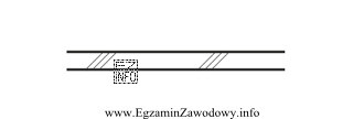 W rysunkach budowlanych przedstawiony na ilustracji znak stosowany jest do 