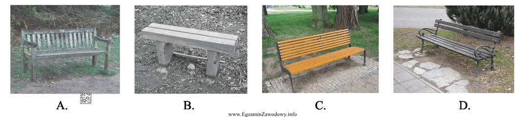 W parku zaprojektowanym w stylu angielskim należy zastosować ławkę