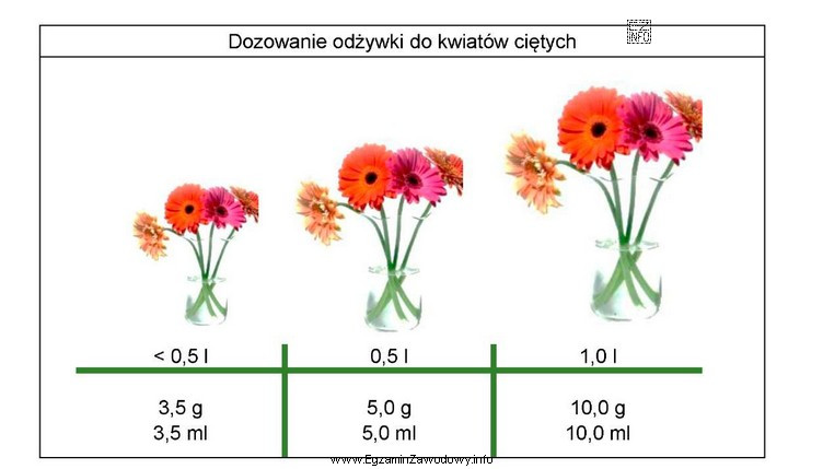 Na podstawie zamieszczonej informacji oblicz, ile saszetek zawierających 5 ml 