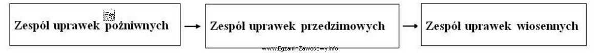 Przedstawiona kolejność następujących po sobie zespołów uprawek 