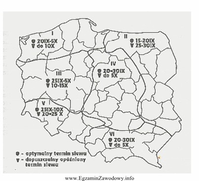 Optymalny dla siewu pszenicy ozimej w rejonie Polski środkowej 