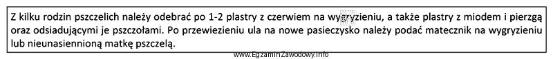 Której metody tworzenia rodzin pszczelich dotyczy opis?