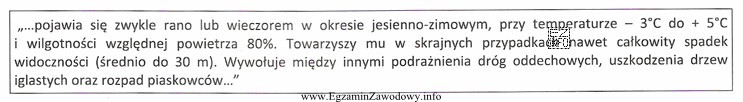 Zamieszczony fragment charakteryzuje i opisuje skutki