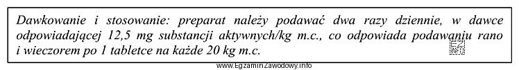 Na podstawie informacji przedstawionej w ramce określ, ile tabletek 