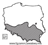 Na rysunku przedstawiono zasięg występowania