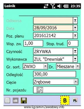Przedstawiony na rysunku ekran rejestratora wskazuje na tworzenie