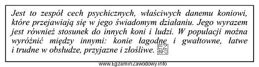 Przedstawiony w ramce opis cechy wpływającej na uż