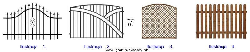 Przęsło ogrodzenia typowego dla ogrodów zaprojektowanych w 