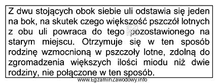 Którego zabiegu pasiecznego dotyczy opis?
