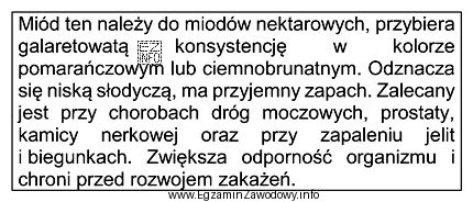Którego miodu dotyczy opis?