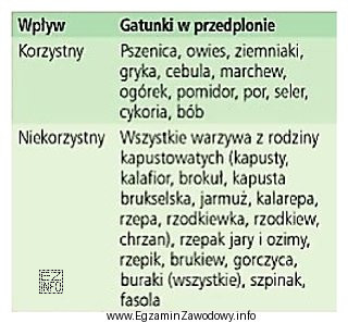 Na podstawie danych zawartych w tabeli wskaż rośliny, któ