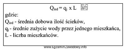 Oblicz średnią dobową ilość ścieków, które będą 