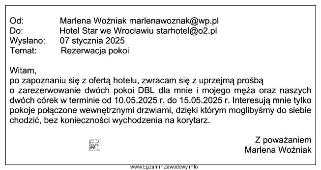 Na podstawie zamieszczonego zamówienia, określ który rodzaj 