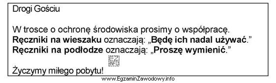 W którym z podanych miejsc pokojowa powinna umieścić 