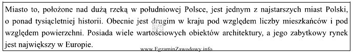 Jak nazywa się opisane miasto?