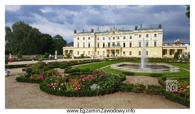 Przedstawiony na rysunku późnobarokowy zespół pałacowo-parkowy Branickich, zwany 