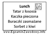 Która potrawa z zamieszczonego w ramce menu uzupełnia 