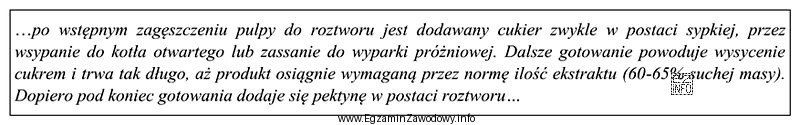 Fragment zamieszczonej instrukcji dotyczy produkcji