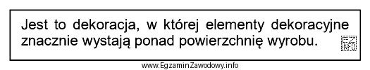 Który rodzaj dekoracji wyrobów cukierniczych przedstawiono w zamieszczonym 