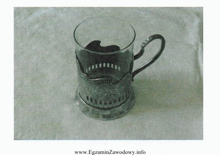 W przedstawionej na ilustracji szklance należy podawać herbatę