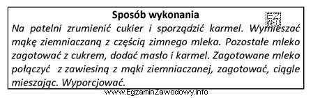 Który deser należy sporządzać na podstawie zamieszczonego 