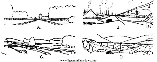 Który z rysunków przedstawia krajobraz kulturowy zdegradowany?