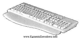 Zastosowanie na stanowisku komputerowym, przedstawionego na rysunku wspornika przy klawiaturze 