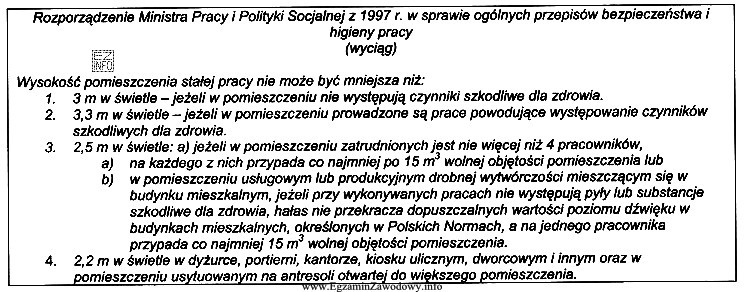 Pomieszczenie ma powierzchnię 20 m2 i wysokości 2,4 m. Jaki rodzaj 