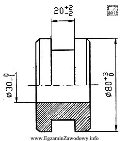 Odczytaj z rysunku, jaka jest tolerancja wymiaru średnicy otworu.