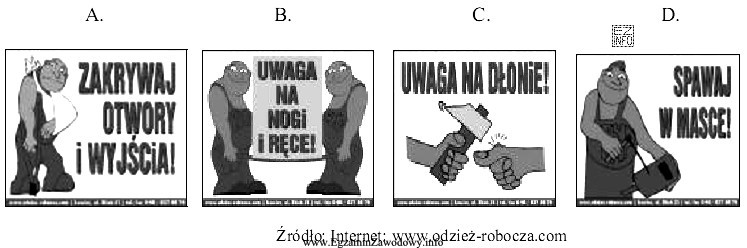 Która tablica popularyzująca bezpieczną pracę najbardziej nadaje się 