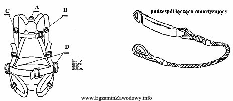 Podczas szkolenia dotyczącego stosowania szelek chroniących przed upadkiem 