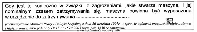 W wykropkowanym miejscu zamieszczonego fragmentu rozporządzenia należy umieś