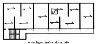 Na rysunku przedstawiono rzut budynku o układzie ścian noś