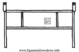 Na rysunku przedstawiono ramę rusztowania