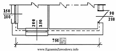 Szerokość drzwi przedstawionych na fragmencie rzutu pomieszczenia wynosi