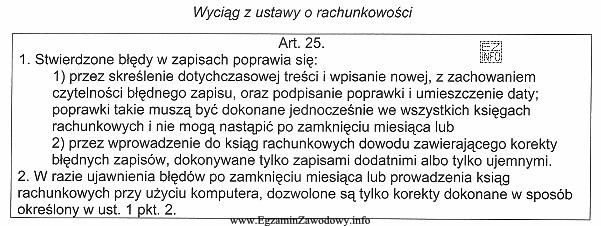 Zgodnie z przepisami ustawy o rachunkowości, zaksięgowaną w 