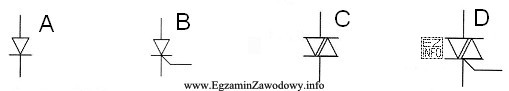 Symbol graficzny tyrystora przedstawia rysunek oznaczony literą