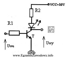 W układzie na rysunku dioda LED świeci niezależ