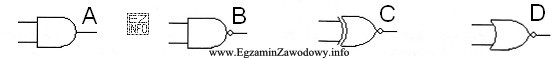 Symbol bramki EX-NOR przedstawiono na rysunku oznaczonym literą