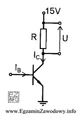Wartość prądu bazy IB tranzystora zmienia się w 