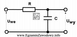 Zwiększenie pojemności kondensatora C w przedstawionym na rysunku 